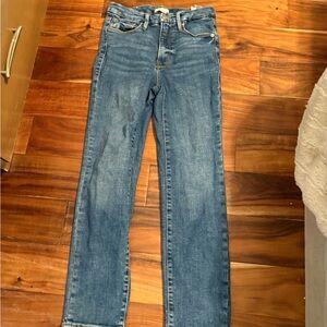 Good American Blue Straight Leg Jeans
